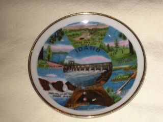 Vintage Mini Souvenir Plate IDAHO w Assorted Sites