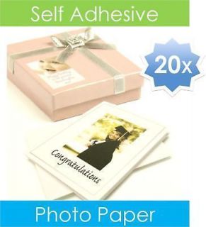 20 A4 Self Adhesive Sticky Label Photo Paper Sticker Inkjet Printer 