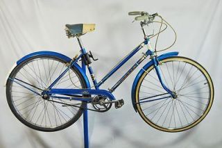   1965 Rudge Sports 3 Speed Ladies Bicycle 18 Adult Bike Blue Wrights