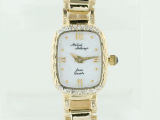   Anthony 14K Solid Gold Ladies Watch Jewelry Nugget Style Wristwatch