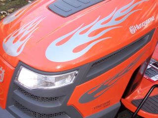 Lawn Tractor #2 Flame Flames Decal Decals Husqvarna Graphics KUBOTA 