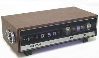   ROSS model 5150 Alarm Rolling FLIP Clock AM / FM Radio Works Perfectly
