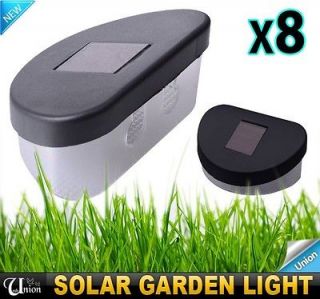 8pcs LED Solar Garden Wall Light Grass Lights Outdoor Shine Path