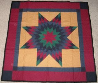 Hand Stitched Lonestar Amish Wall Quilt