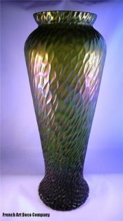 Loetz Kralik Art Nouveau Large Irridescent Glass Vase c1900