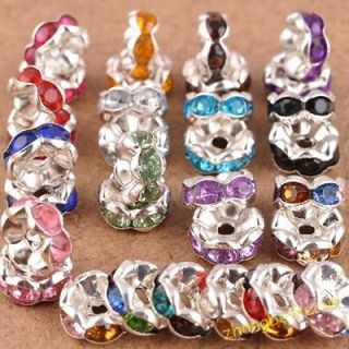   Silver Plated Spacer Loose Wave Beads Charms Jewellery Findings 8mm