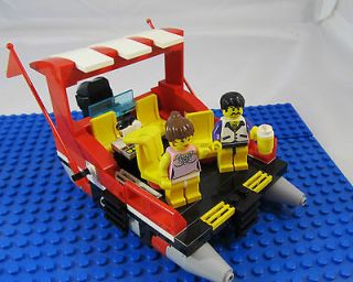 Lego Custom Made Pontoon Party Boat Town/City/Train 2 Minifigures 