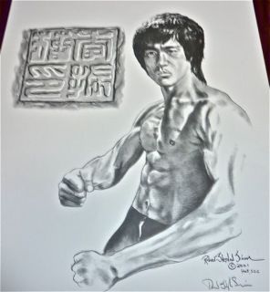 REDUCED BRUCE LEE HOT Artist Signed LITHOGRAPH
