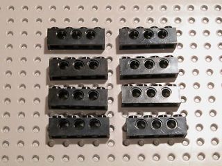 LEGO 8x Black Technic Brick 1x4 w holes black 7672 6863 10143 10030 