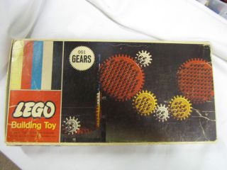 Lego GEARS 001 Set w/ box Samsonite Basic 1965 technic rare old 