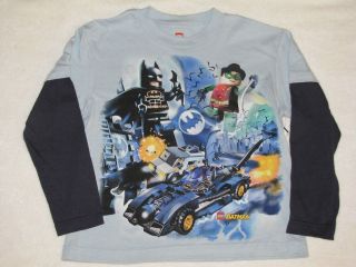 New Blue LEGO Batman Mock Layer Shirt 4/5 6/7 8 10/12