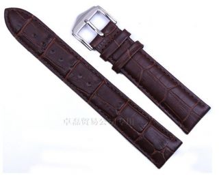   Man High Quality Sweatband Brown Genuine Leather Watch Bands Strap A7