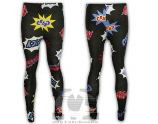 Ladies Leggings Womens Tights Batman Superhero Print Catwoman SIZE 8 