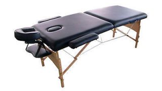 Black PU Portable Massage Table/Bed with Carry Case S1