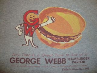 George Webb Hamburger Parlor Fast Food Milwaukee Wisc. 1948 Cartoon T 