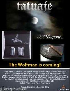 ST DUPONT WOLFMAN Limited Ed LIGHTER AND CASE