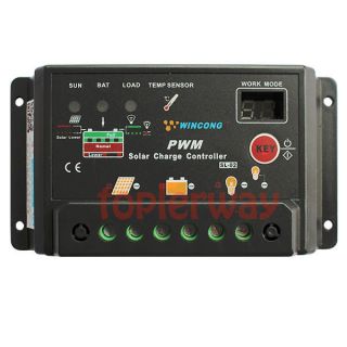   12V 24V Solar Regulator Charge Controller LED Display Light & Timer
