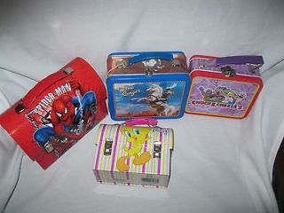   Mini Tin Lunchboxes   Spiderman, Chuck E Cheese, Tweety, Lone Ranger