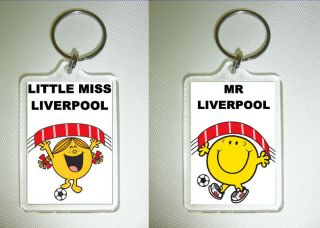 Mr Man / Little Miss Liverpool FC Keyring   Football LFC Mr Men Xmas 