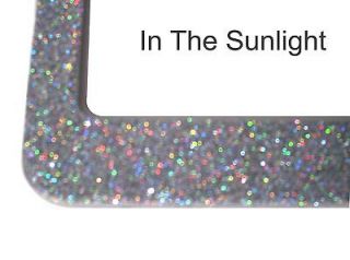   silver glitter rhinestone license plate frame caps sparkle sparkly