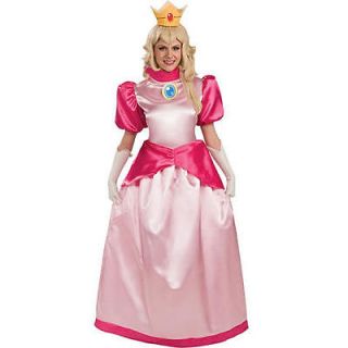 Super Mario Brothers Princess Peach Deluxe Halloween Costume   Adult 