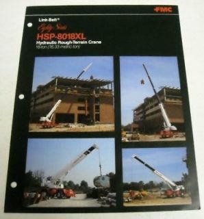 Link Belt 1985 HSP   8018XL Crane Sales Brochure