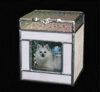 Pet Urn, Dog, Cat, Sharing, Stained glass pink