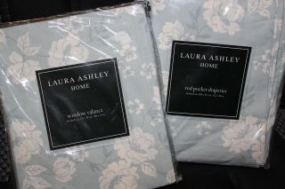 Laura Ashley CAITLYN FLORAL Rod Pocket Draperies & Vala