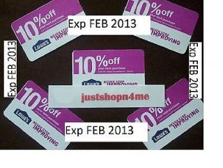 Lowes Coupons 10% Off Home Imp @ Depot Exp FEB 2013 2/15/13 NEWEST 