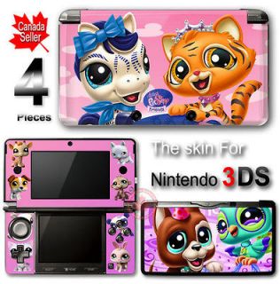 Pink Littlest Pet Shop Tiger and Horse STICKER DECAL COVER SKIN for 