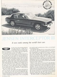 1974 Jensen Interceptor III   Road Test   Classic Article PE91