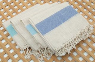 Linen Peshtemal Towel Hand Woven   So Thin and Light   Pareo Sarong 