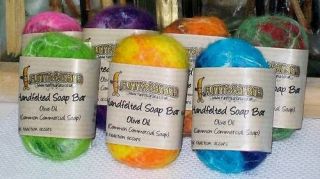 20 Luxury Guest Soap OLIVE OIL ur Brand/Message Felted Wool+Silk Non 