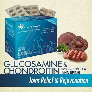 Dog Glucosamine and Chondroitin Joint Relief Green Tea and Reishi by I 