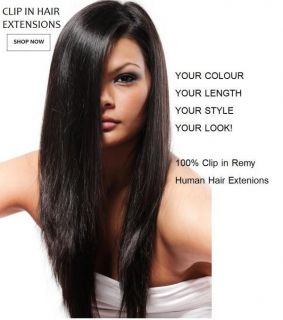 HED UK Clip In Human Hair Extensions Full Head