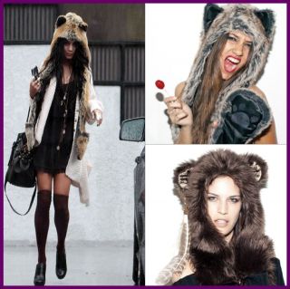   Spirit Hood Scarf Gloves Ladies Girls Faux Fur Clothes Gift Clothes
