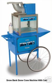 SNOW BANK SNO CONE MACHINE MAKER & CART by BENCHMARK