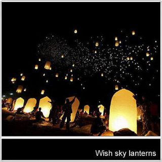 3x Sky Fire Flying Floating Chinese Sky Lanterns 8 colors