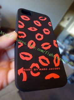Marc Jacobs Red Danger Kisses Black Silicone Case/Cover/Ski​n for 