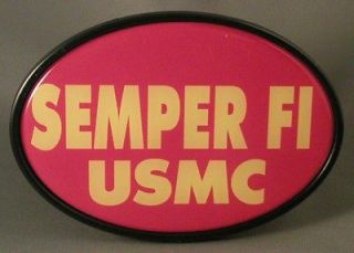SEMPER FI USMC TRAILER HITCH COVER Marine Corps Motto NEW Truck RTV 