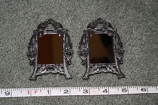1928 ® Pewter Silver tone Mirror   Victorian Picture Frames 