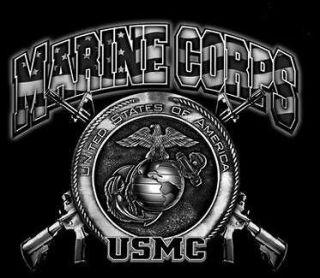 Marine Corps U.S. United States Marines USMC Black & White Logo #1 
