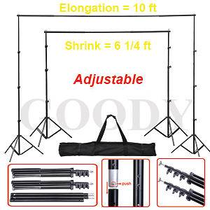 6x10 ft Photo Studio Backdrop Stand Adjustable Background Support 