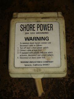 1985 Bayliner 2750 Ciera Sunbridge Shore Power Grounding Outlet Plug 