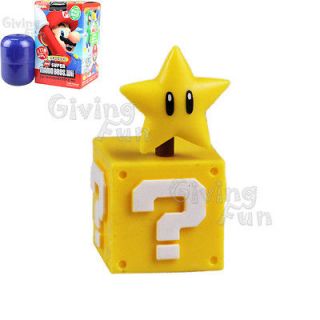   2012 Super Mario Bros Question Block Star Action Figure Wii vol 3