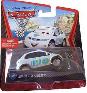 DISNEY PIXAR CARS 2 WGP RACE STARTER ERIK LANELEY NEW IN HAND SUPER 