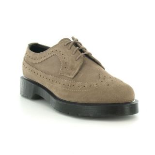 Dr Martens 3989 Unisex Suede 4 Eyelet Brogues Taupe