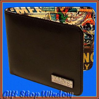 NEW MARVEL COMICS BLACK WALLET GIFT BOXED INSIDE PRINT AMAZING QUALITY 
