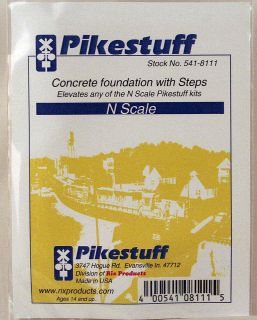 Pikestuff N Scale Concrete Foundation W/ Steps NEW 8111