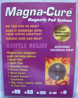 Magna Cure Magnetic Therapy Pad Pads Strap Disk Back Neck Shoulder Hip 